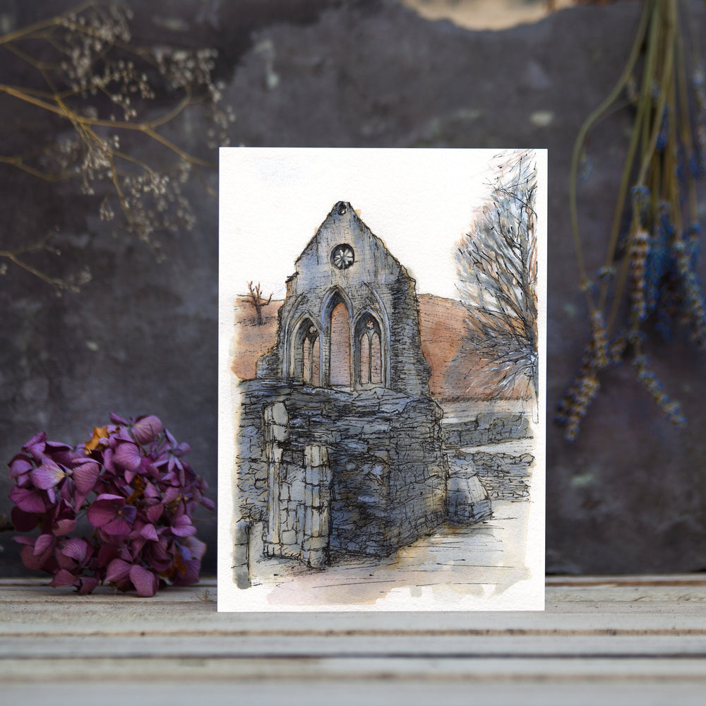 Valle Crucis Abbey, Wales - Art Card